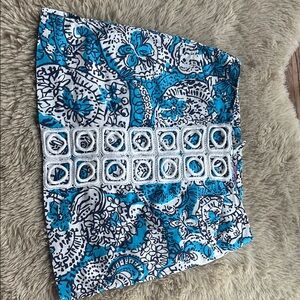 Floral Blue and White Skirt